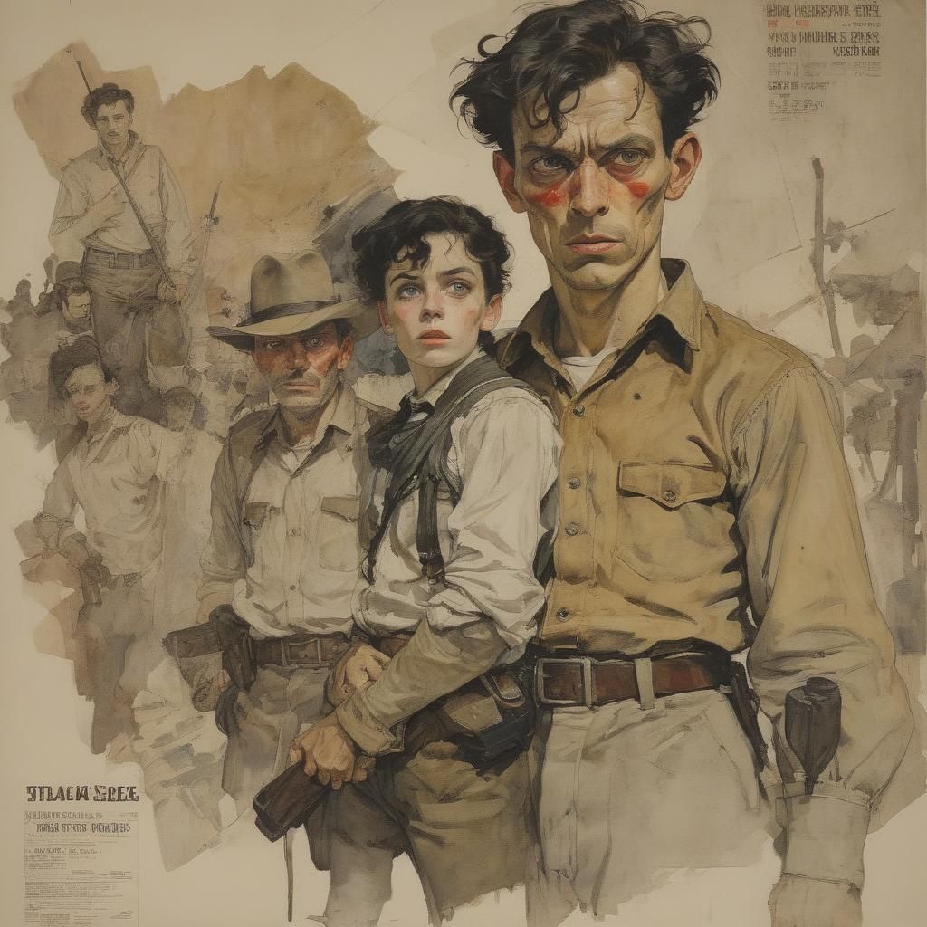 Sheriff Movie Poster in Vrubel and Schiele Style