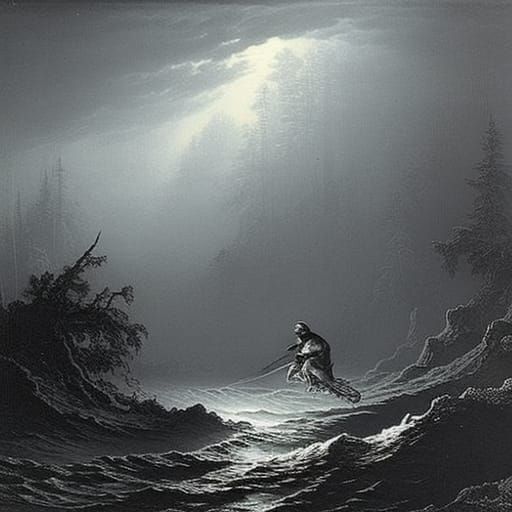 Nightmare Portrait in Dark Fantasy Style