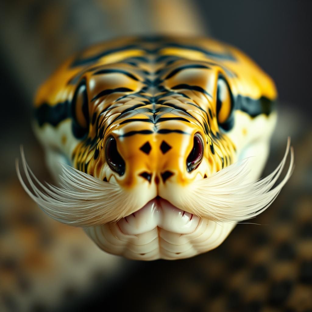 Dapper Snake with Bushy Mustache