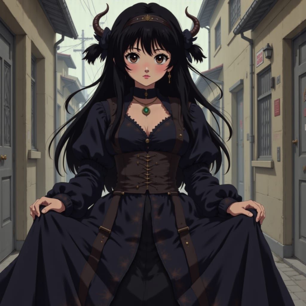 Anime Girl in Gothic Outfit
