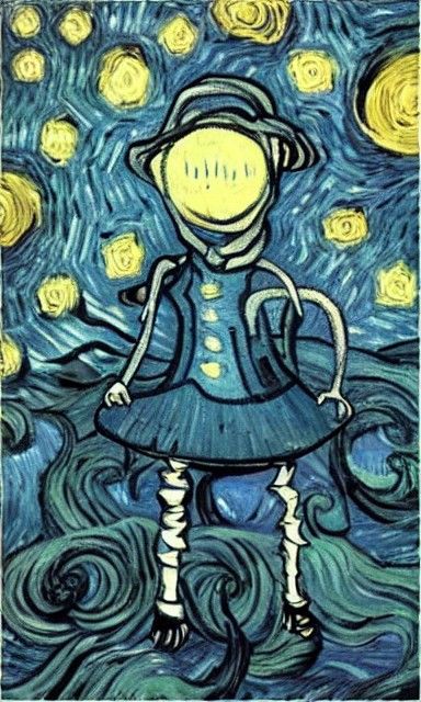 Hollow Knight in Van Gogh Style