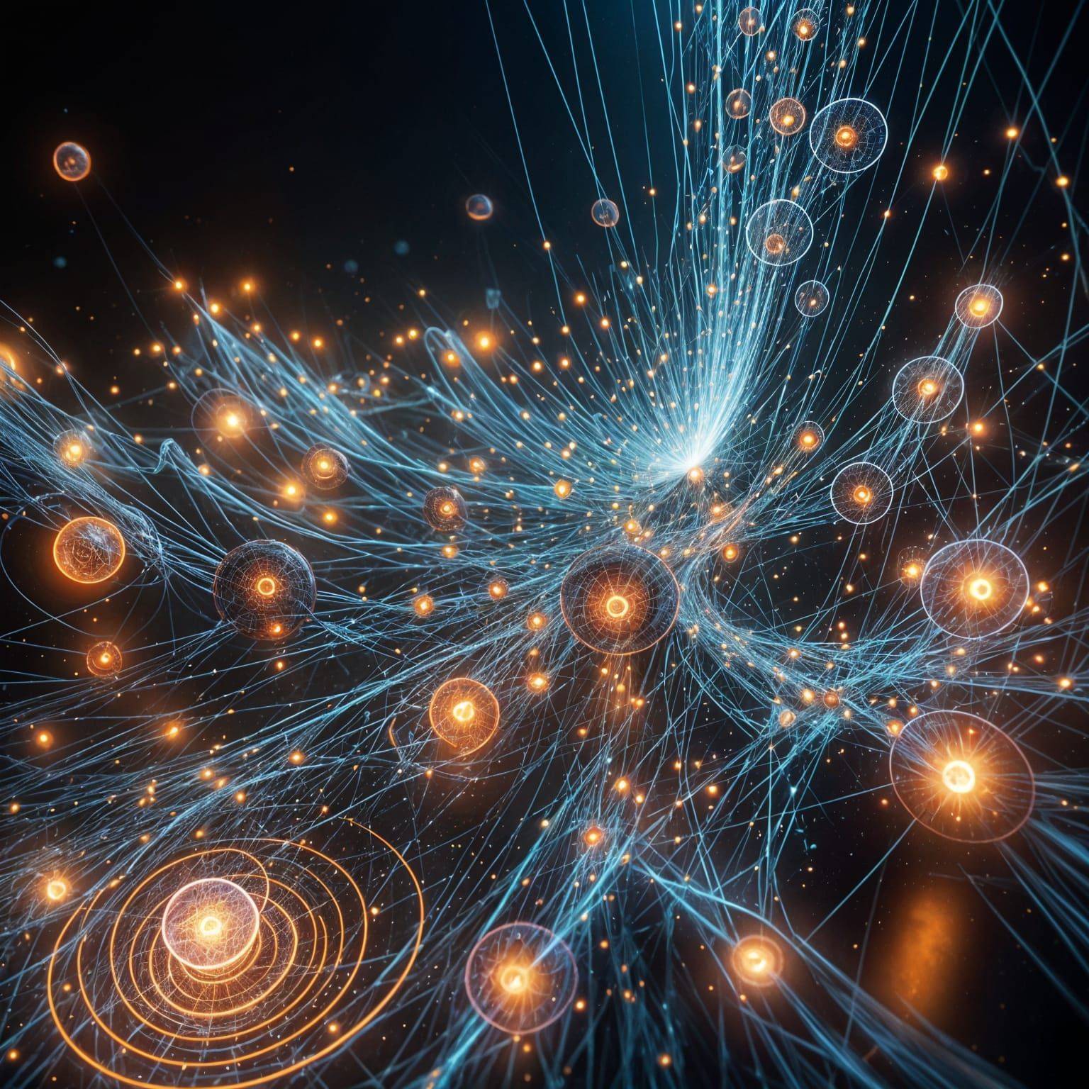 Glowing 3D Network of Luminous Energy