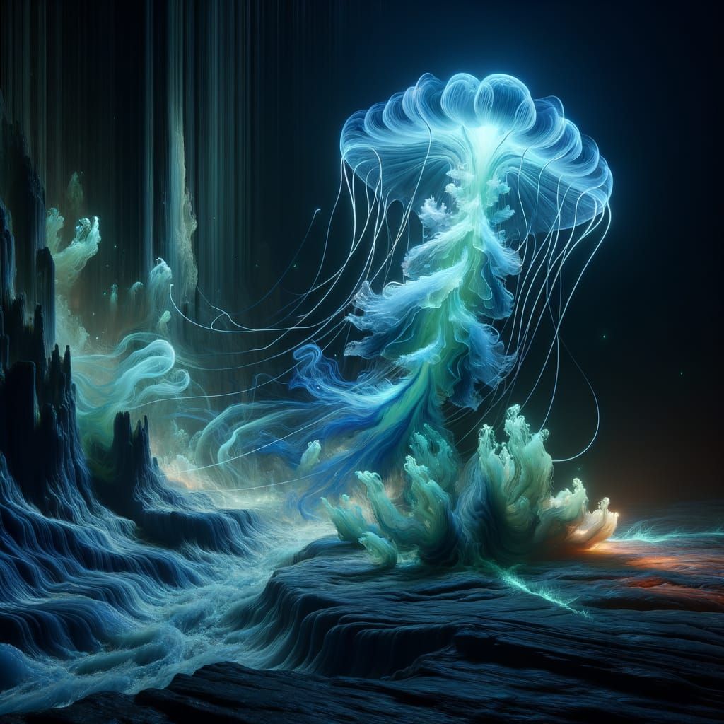 Ethereal Jellyfish Glows in Deep-Sea Trench