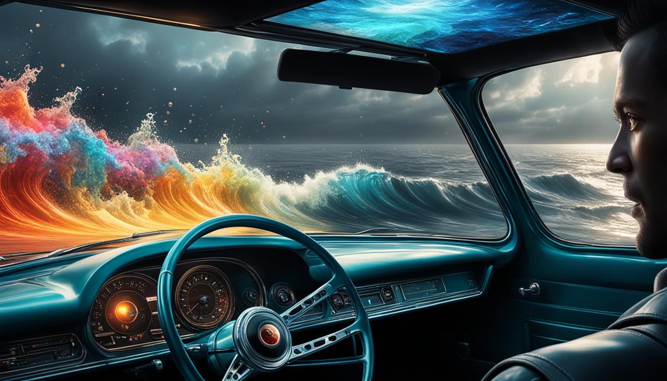 Cinematic Hyperrealism: Dashboard Calypso in Vibrant Light