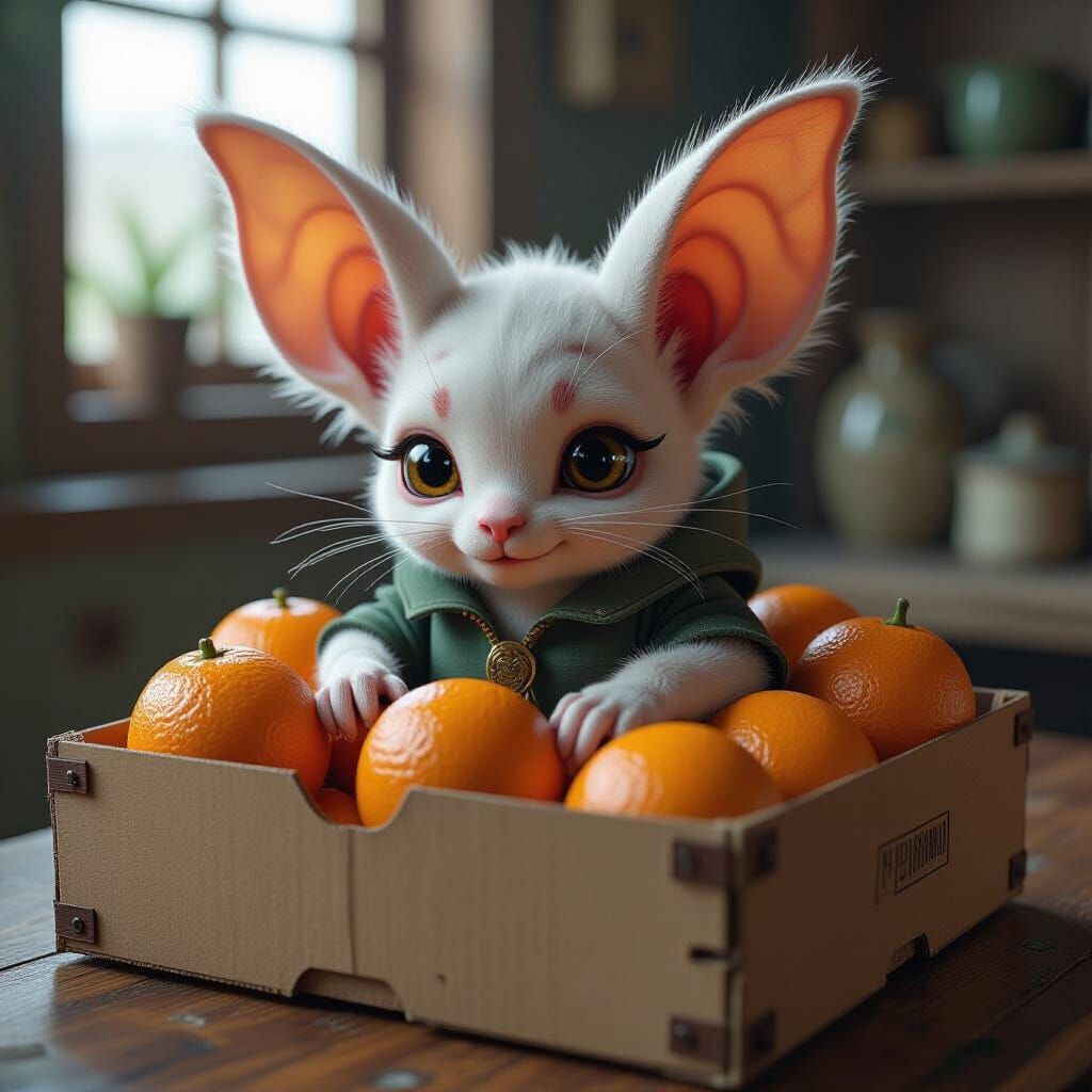 Steampunk Creature Portrait in Cyberpunk Noir Style