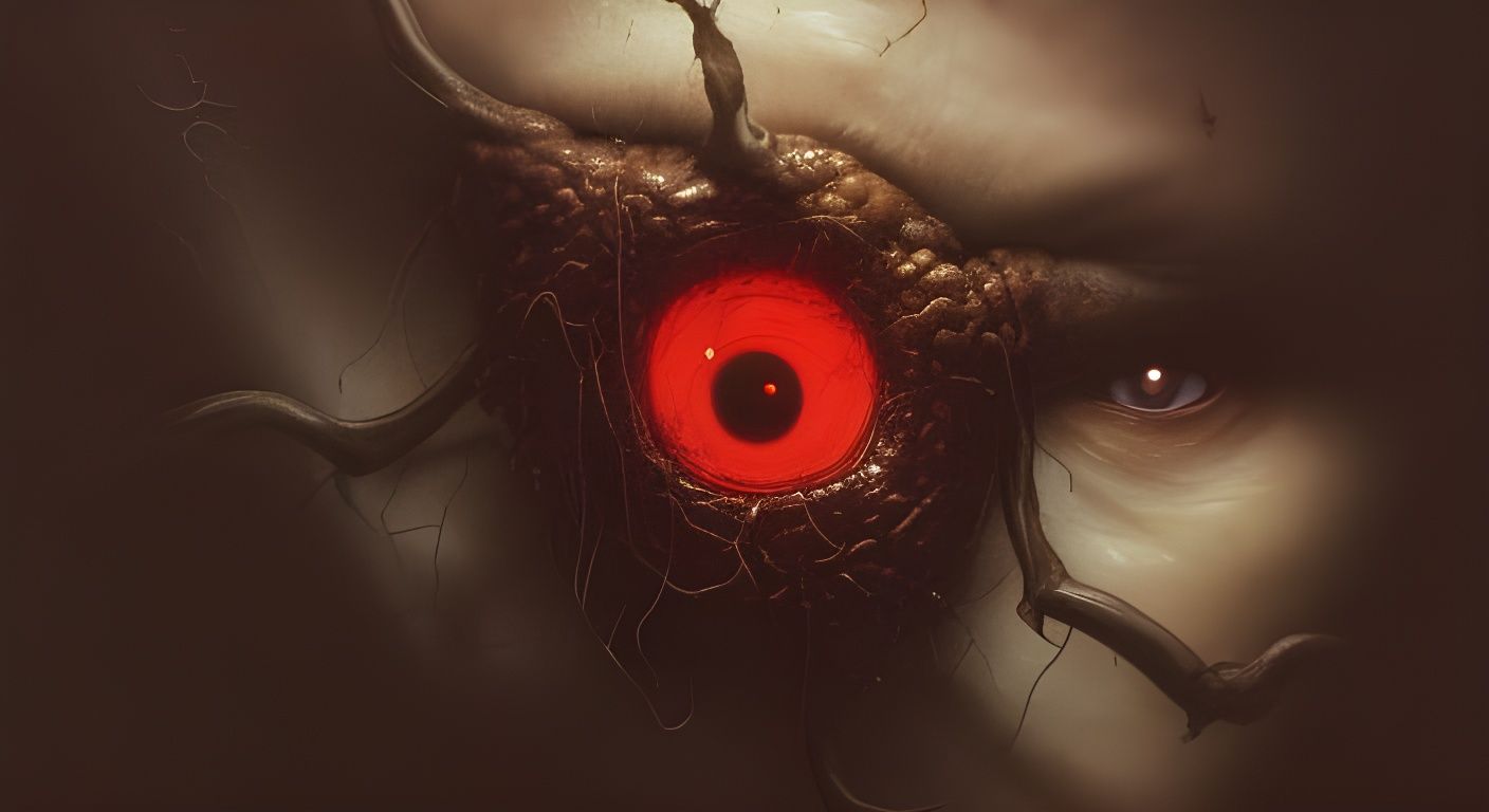 Infected Eye Within Eye: Hyperdetailed Photorealism