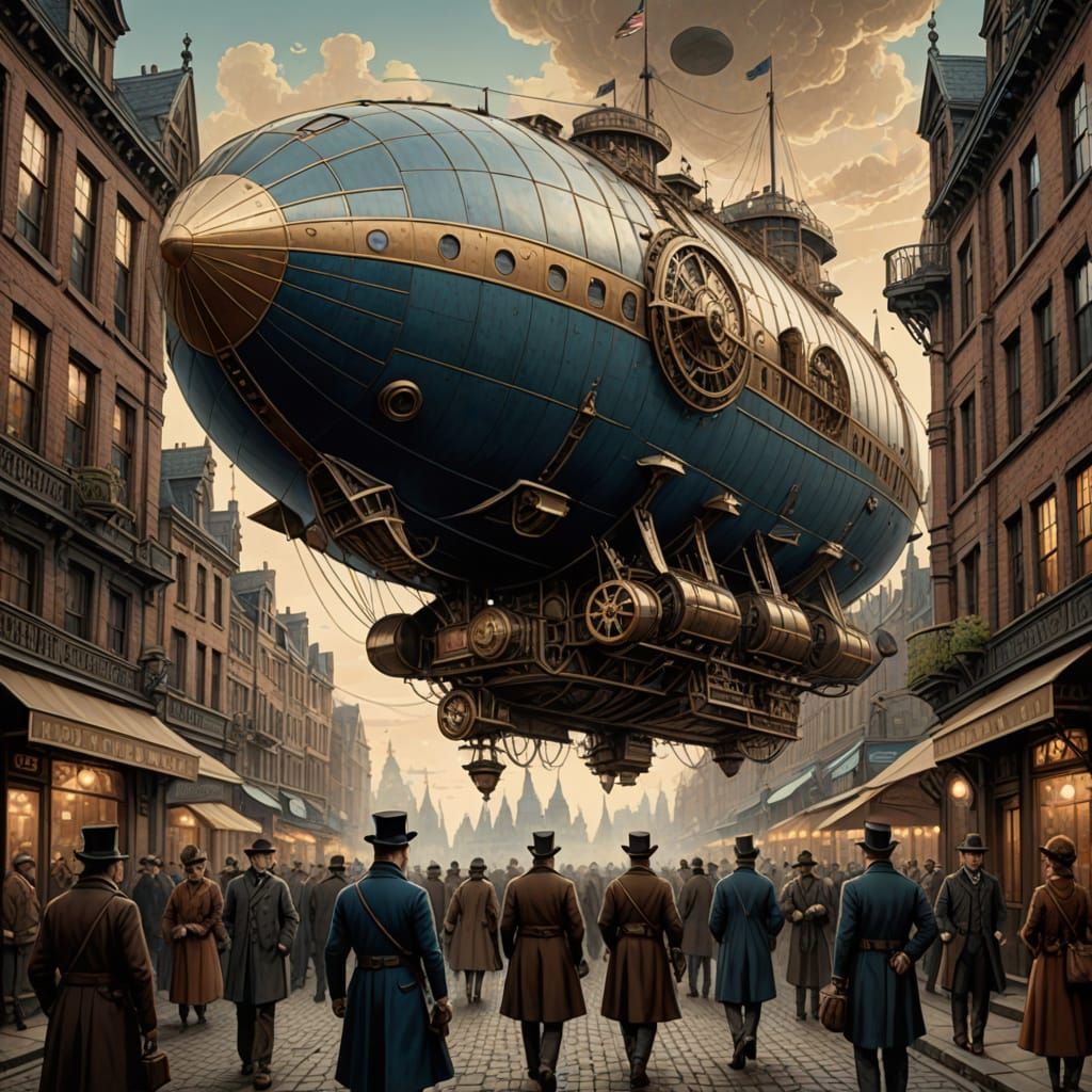 An intricately detailed illustration reminiscent of late 19t...