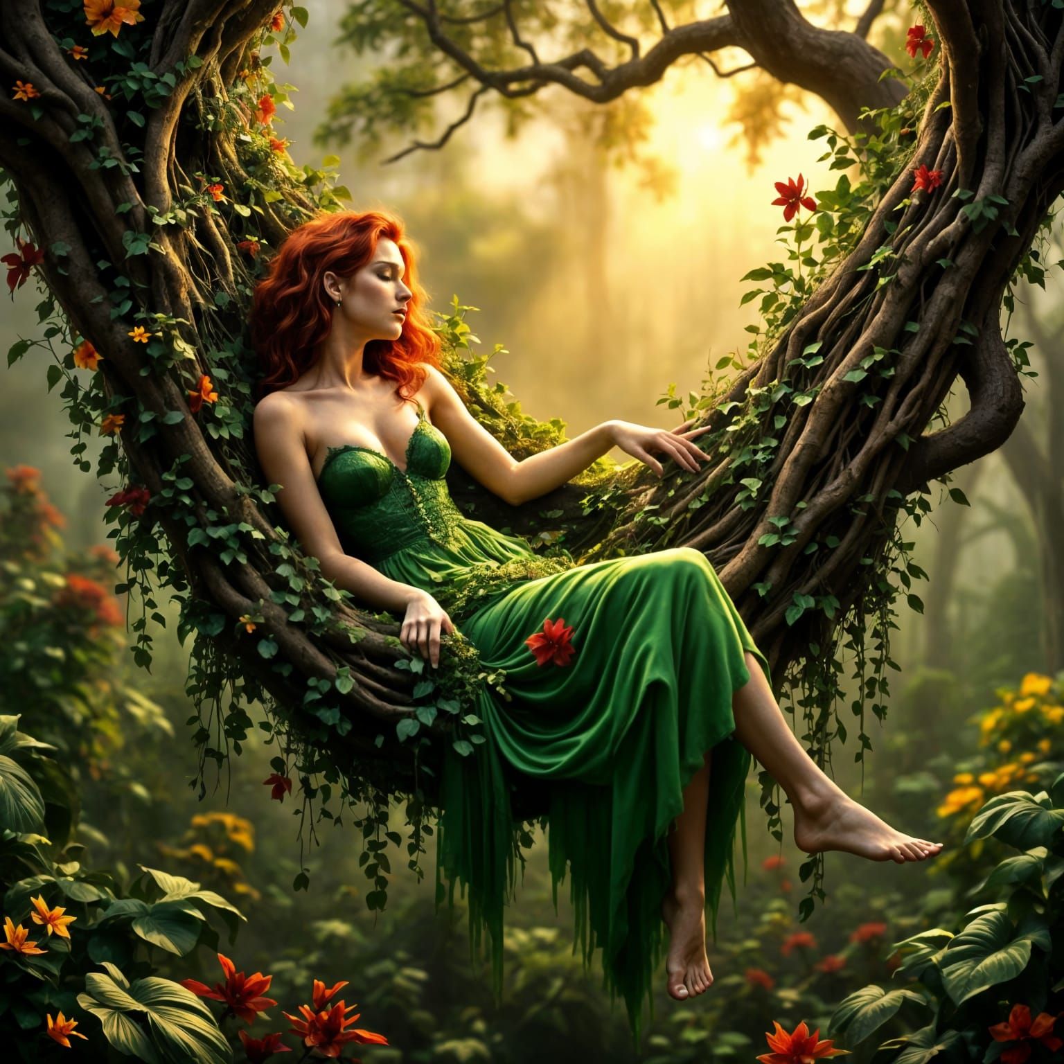 Poison Ivy in Ethereal Garden Oasis