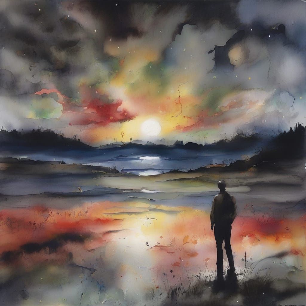 Distorted Heathcliff Melts on a Surreal, Moonlit Moor in Wat...