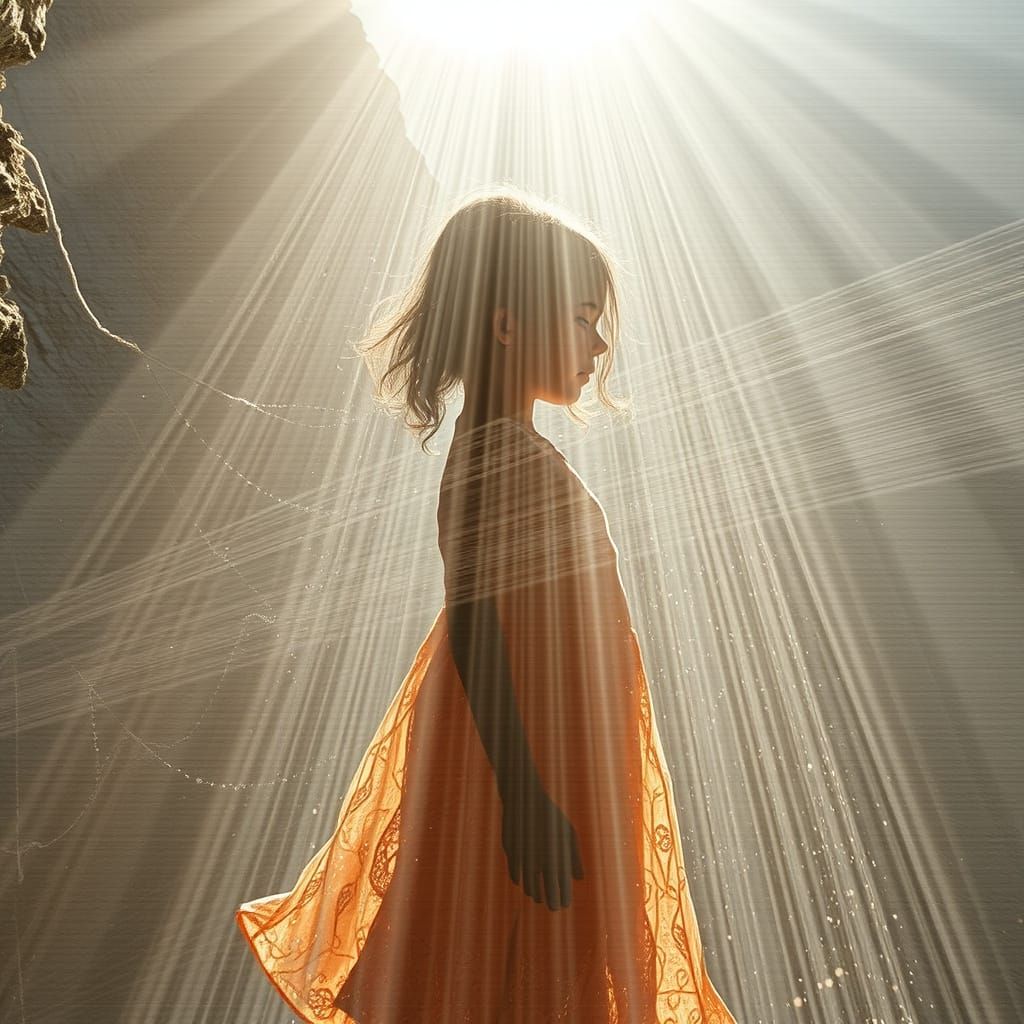 Surreal Fractal Light Patterns on Sea Cliffs