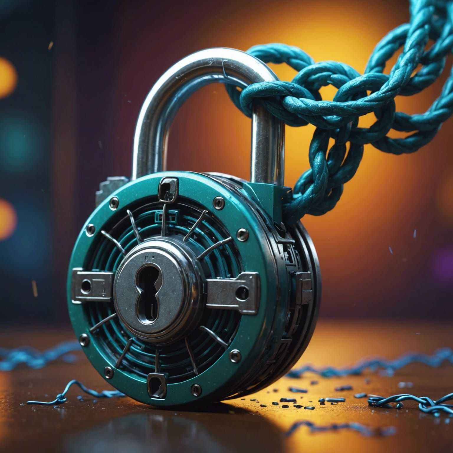 Creature Unlocks Padlock with Digital Key