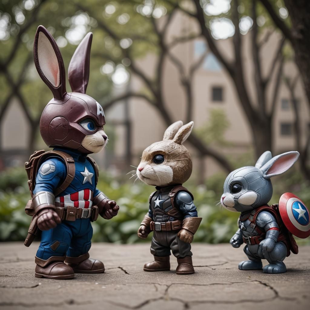 Captain America and Battle Bunny Monk Face-Off