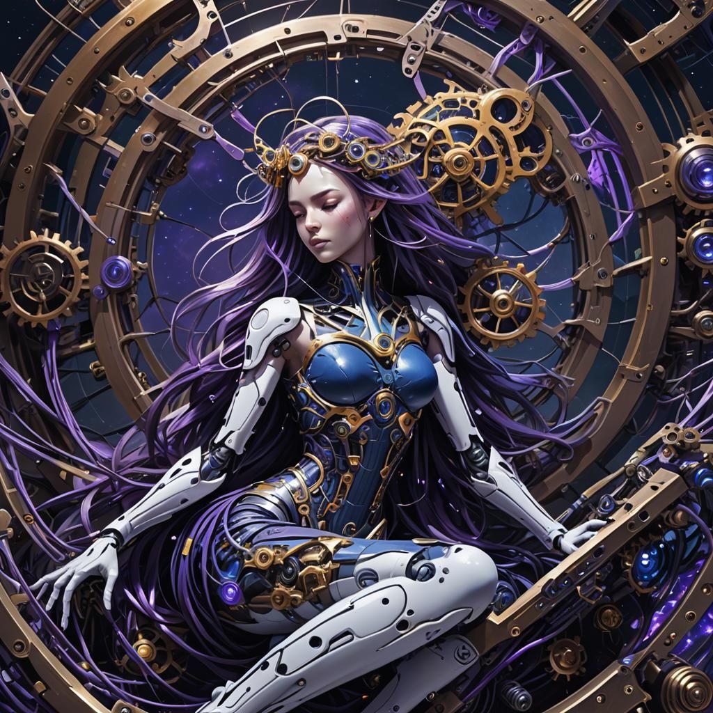 Spectre Sleeping Peacefully in Biocybernetic Fantasy Art