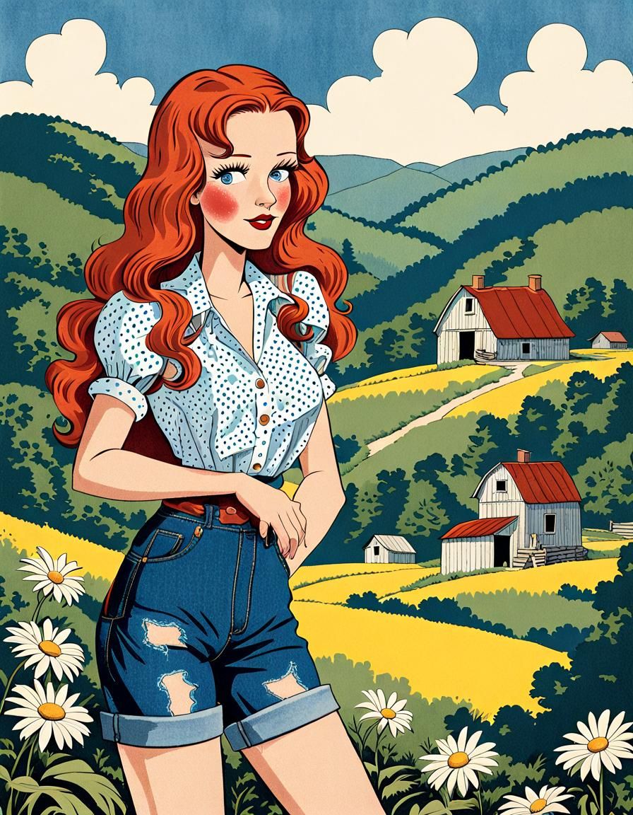 Daisy Mae: Cartoon Hillbilly Woman in Appalachia