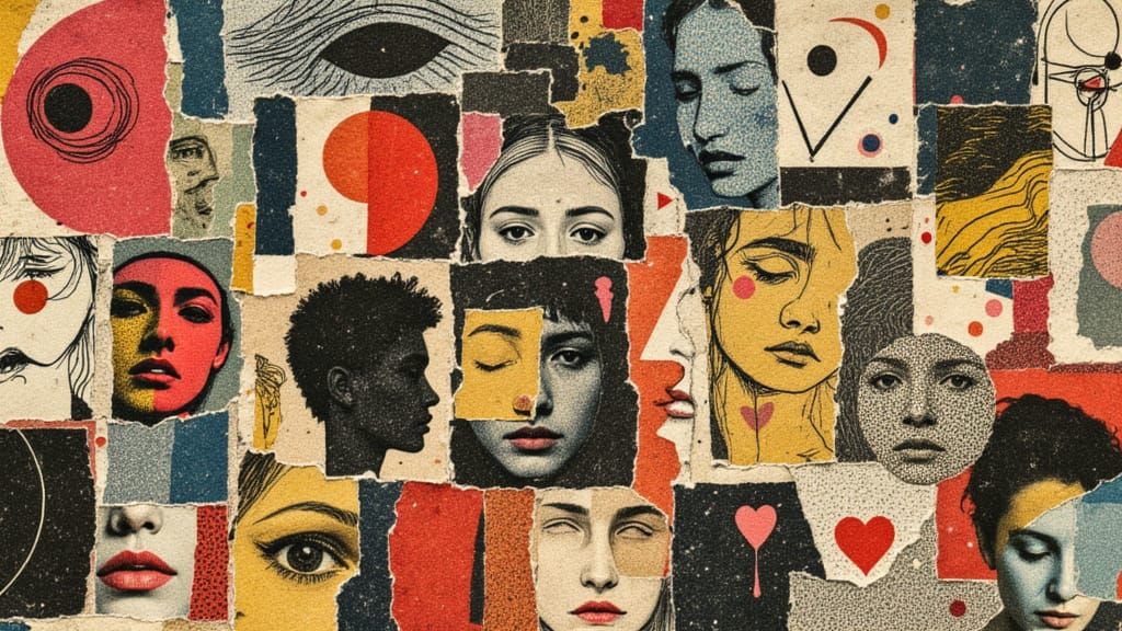 Public Privacy Collage in Keith Haring and Emory Douglas Sty...