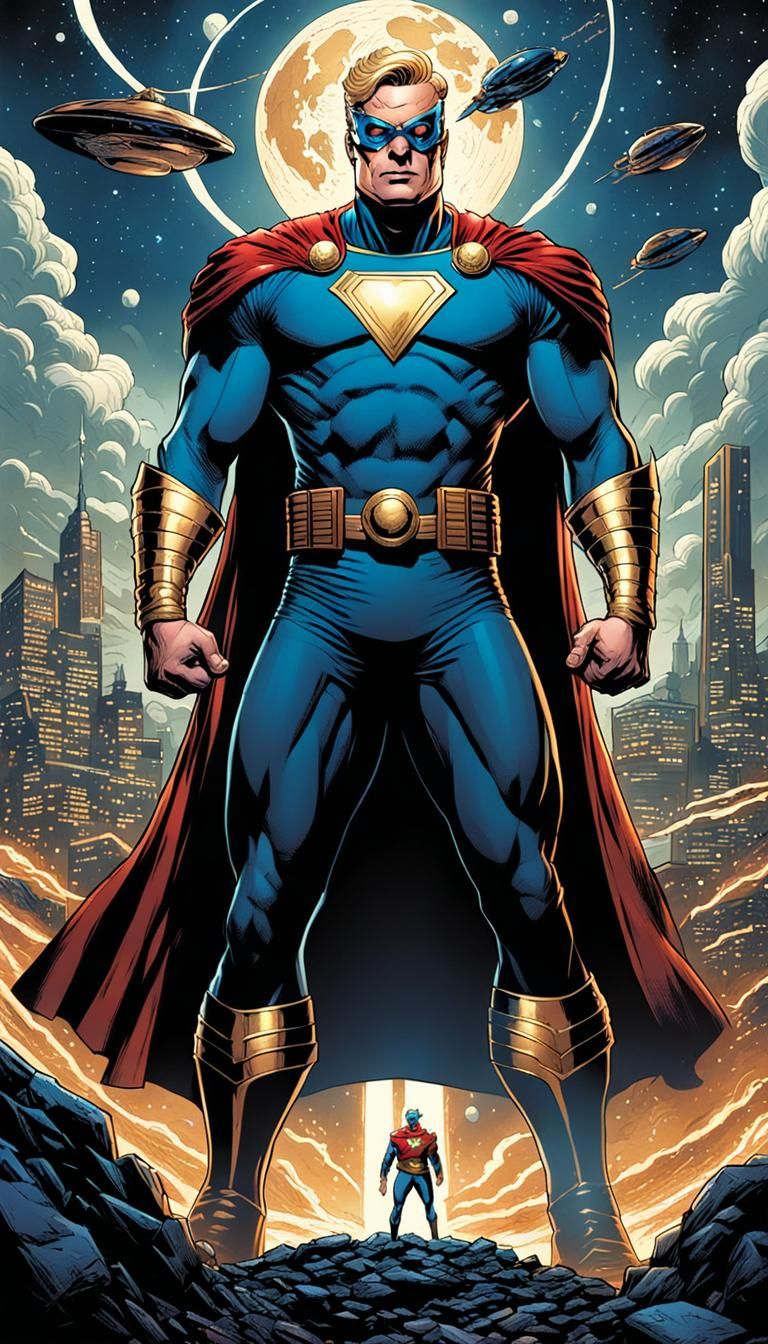 Homelander Illustration in Comic Book Style