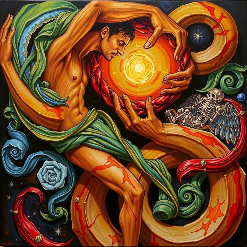 Symbols of Life: Man, Woman, Birth, Death, Infinity