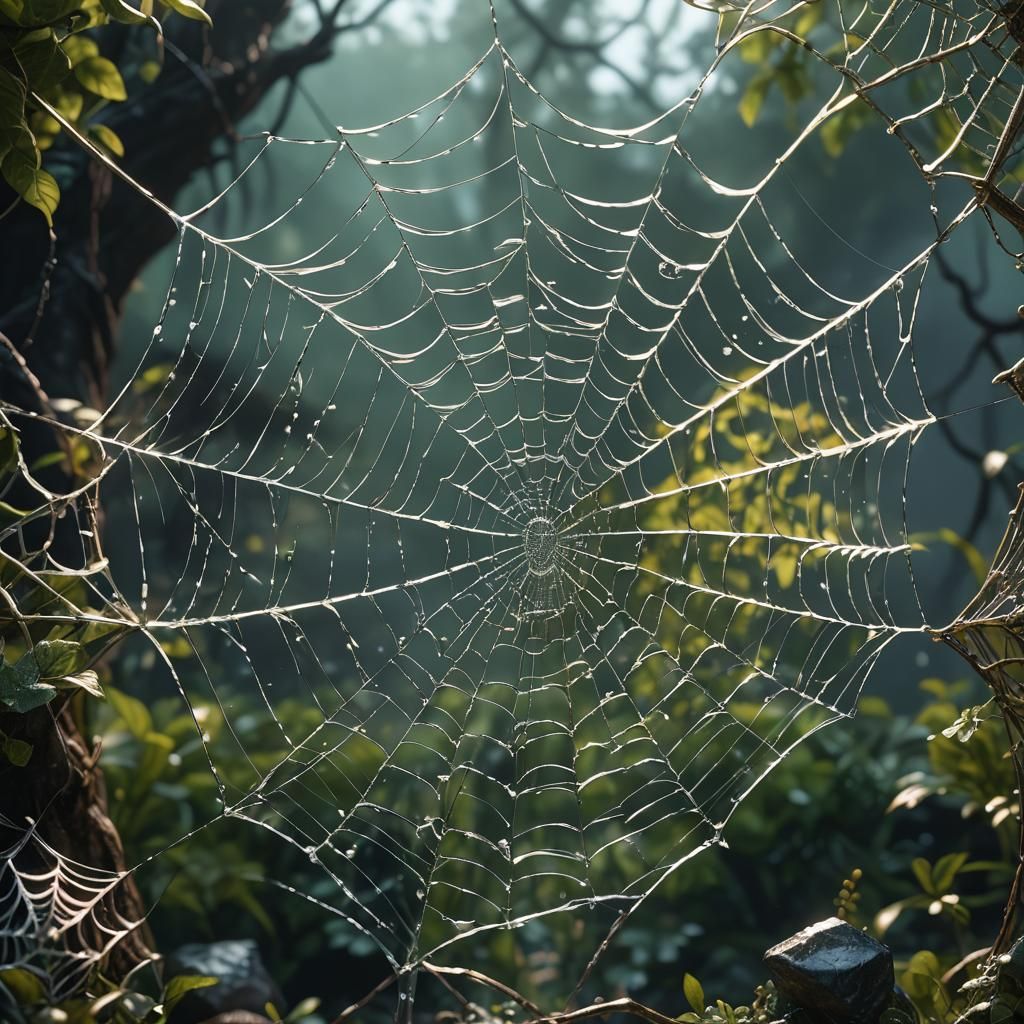 Glass Spiderweb: Detailed Fantasy Concept Art