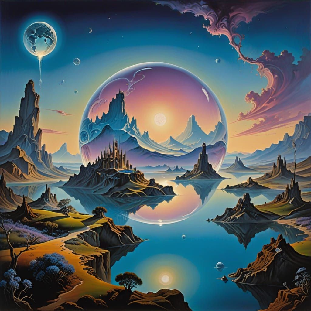 Ethereal Crystal Orb in a Dreamlike Mist