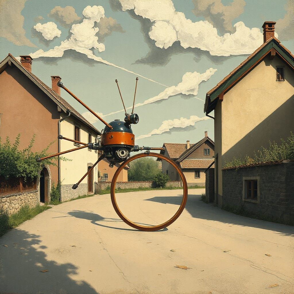 Impossible Mechanical Shape on One Wheel