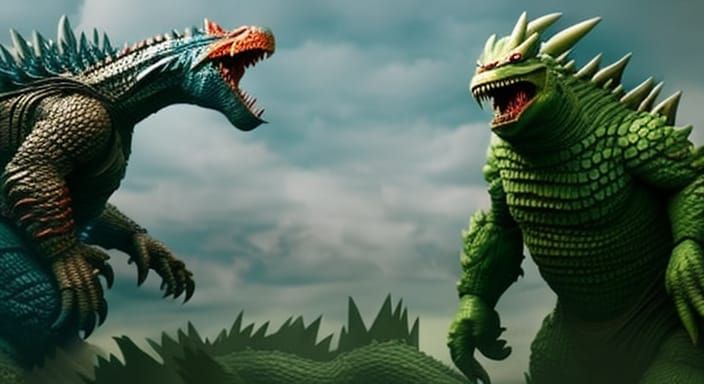 Godzilla in the Kaiju King of Monsters Championship