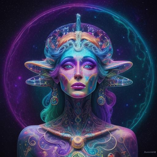 Holographic Cosmic Buffet by Pablo Amaringo