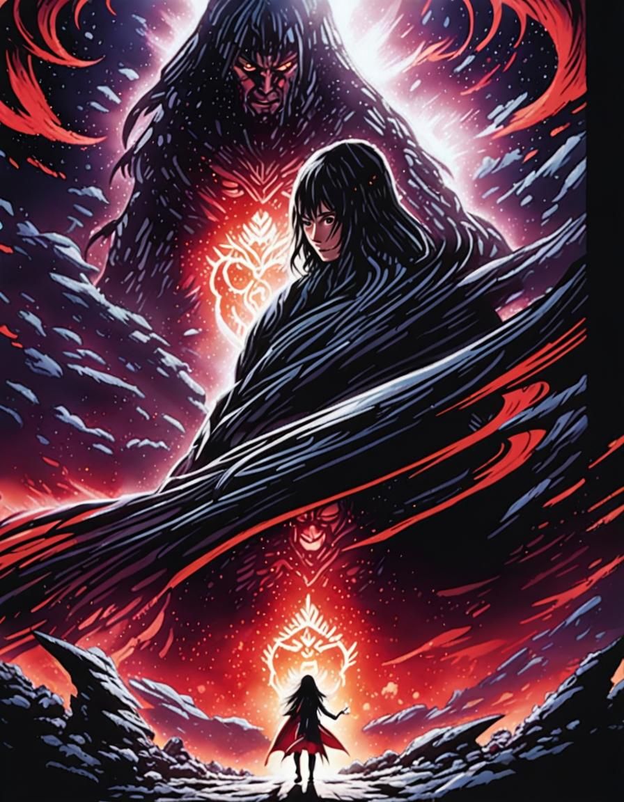 Anime Manga Scan: Deep Color Cel-Shaded Scene