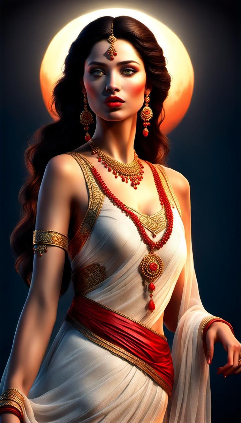 Captivating Young Woman with Delicate Features in 3D