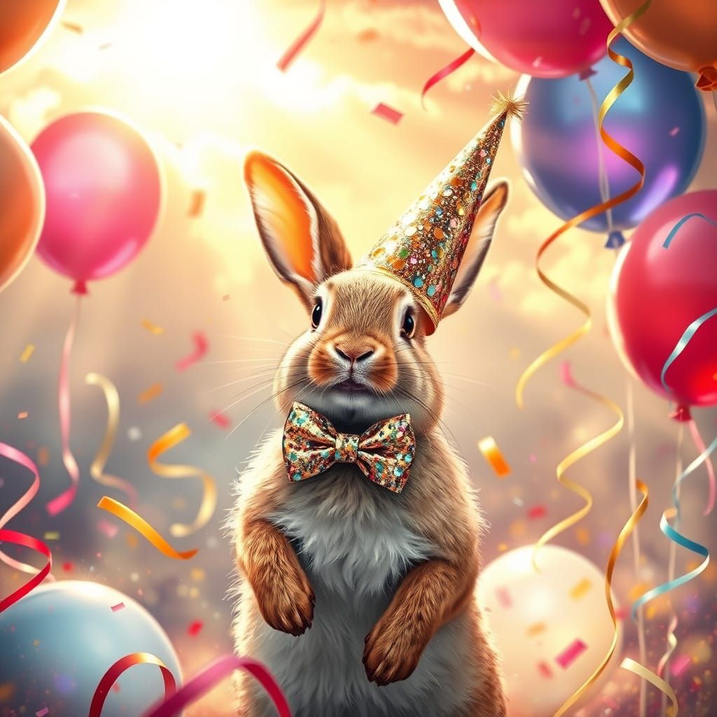 Rabbit Celebrates New Year's in Vibrant Style