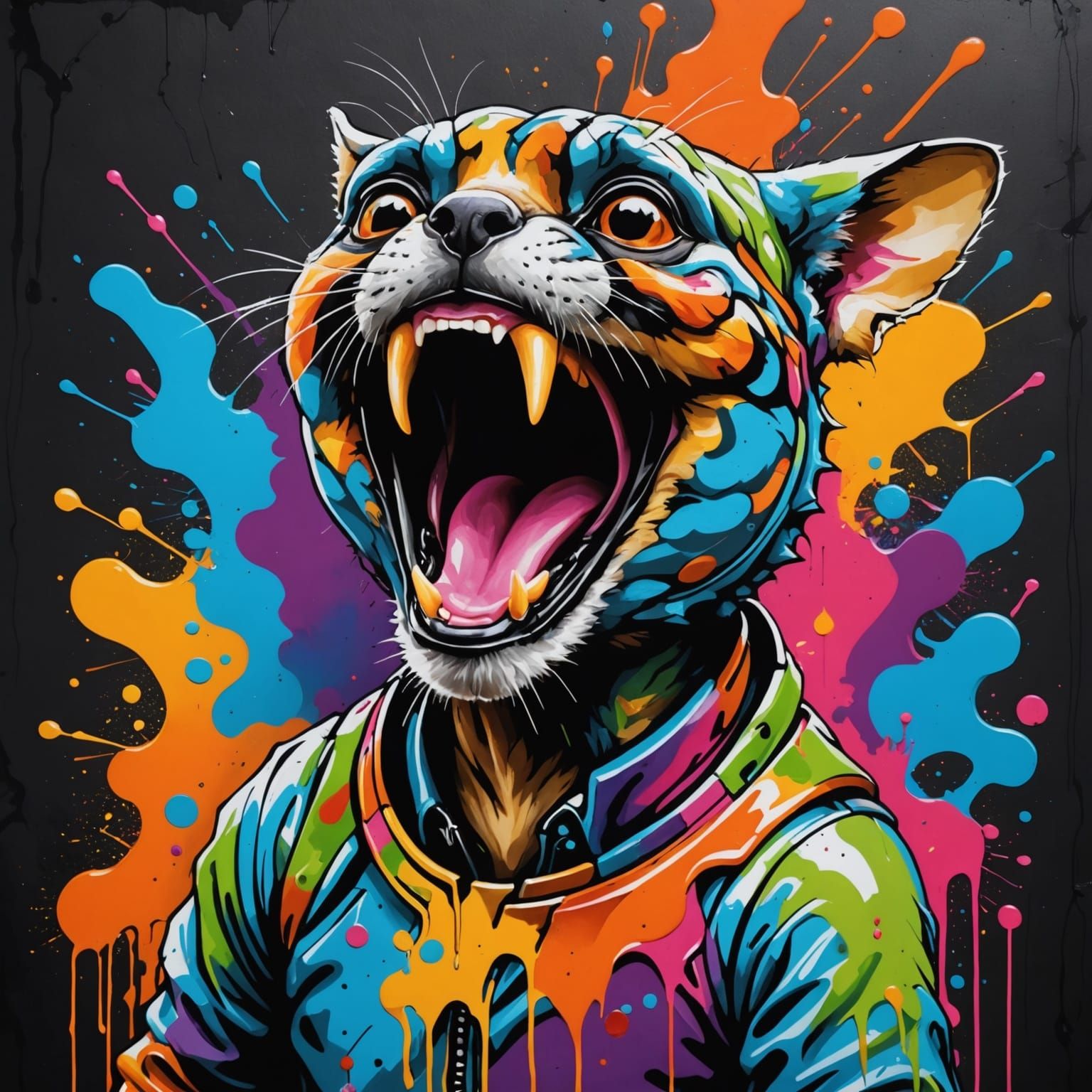 Singing Tortoise Graffiti Art in Ultra Quality