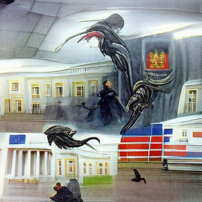 Xenomorph Concept Art: Attack on Russian Government