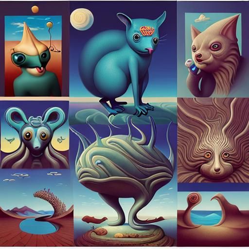 Surreal Animals in Peca Art Style