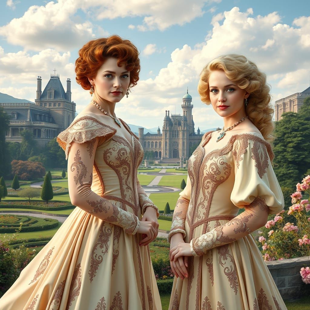 Edwardian Aristocrats in Futuristic Setting, Alphonse Mucha ...