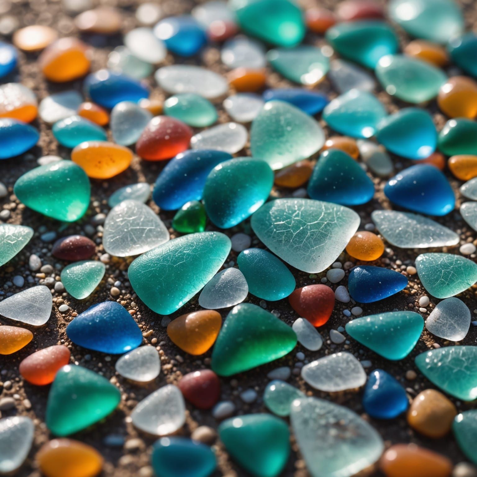 Underwater Sea Glass Formation: Abstract Photography