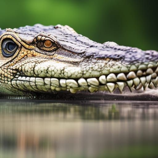 Bengal Crocodile in Natural Light Photography