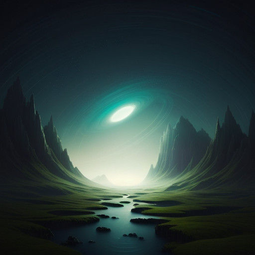 Surreal Dreamlike Landscape Unfolds in Motion