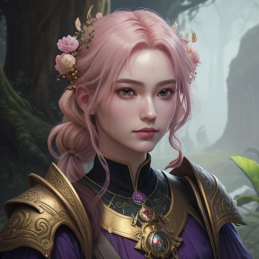 Ethereal Goddess Portrait in Classical Oil Painting Style