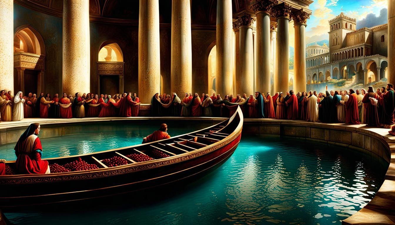 Christ's Water to Wine Miracle as Digital Art