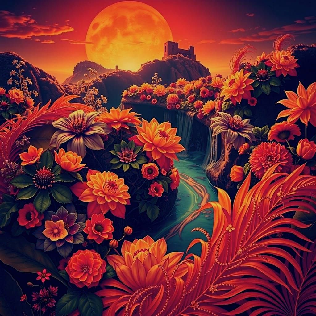 Psychedelic Garden of Cosmic Mystery and Joy