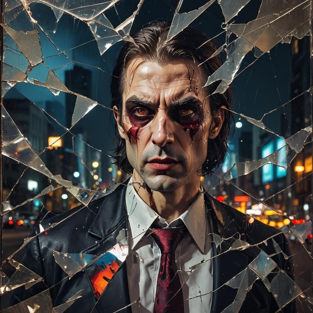 Disturbing Vampire in Broken Reflection