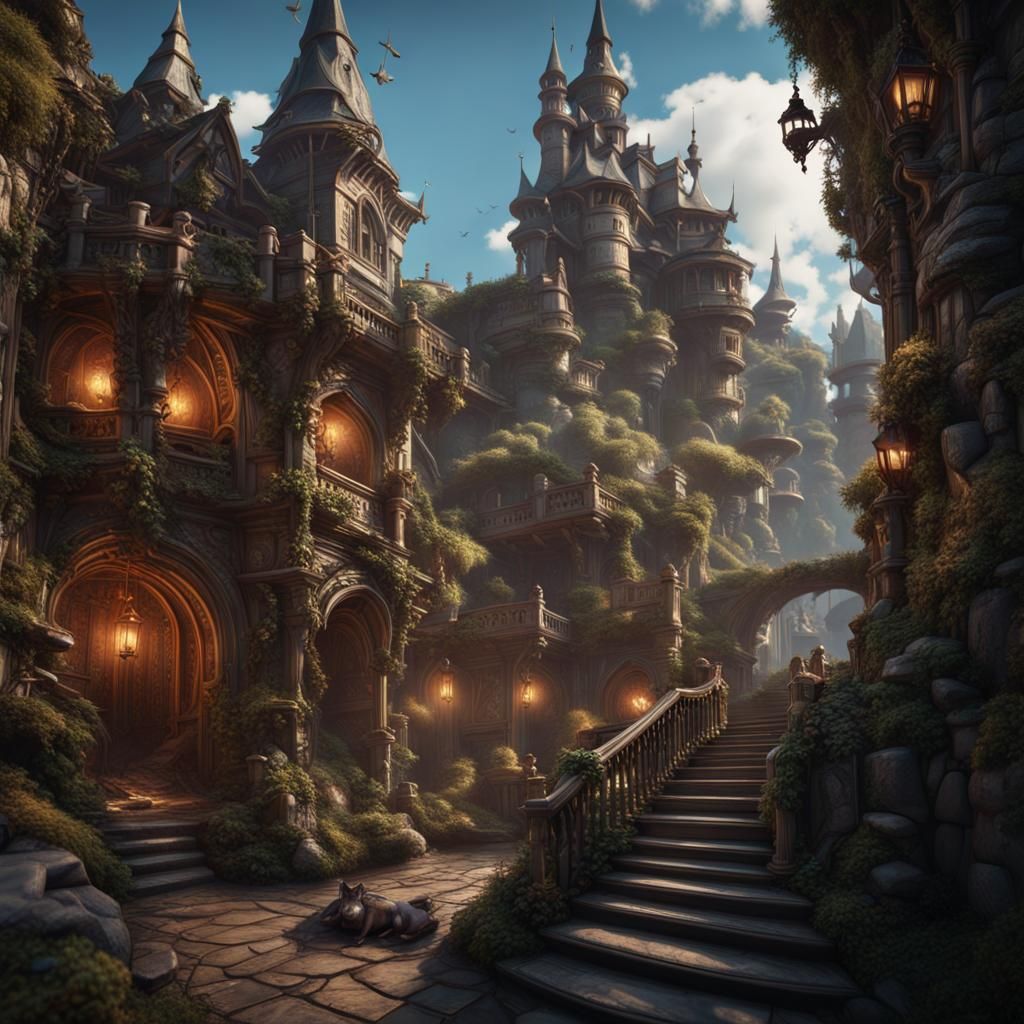 Detailed Matte Painting of Rats and Monkeys