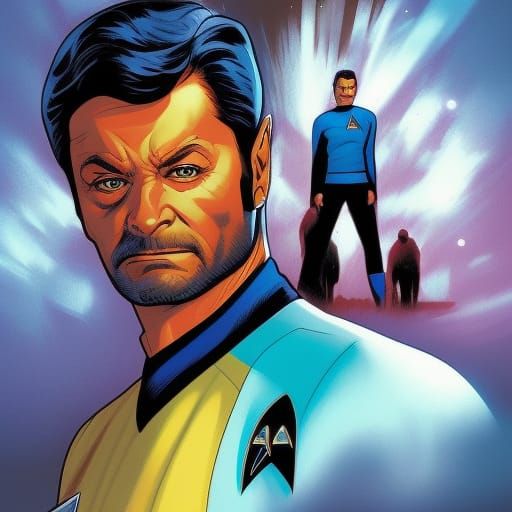 Dr. McCoy Star Trek Portrait in Comic Book Style