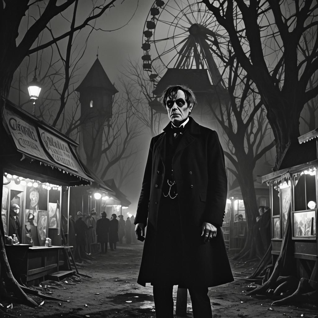 Cesare in Abandoned Carnival: German Expressionism