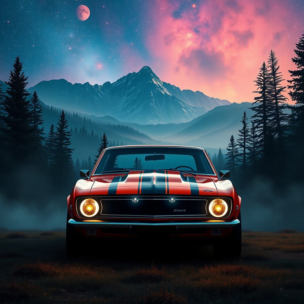 Vibrant 1967 Camaro in Enchanted Forest