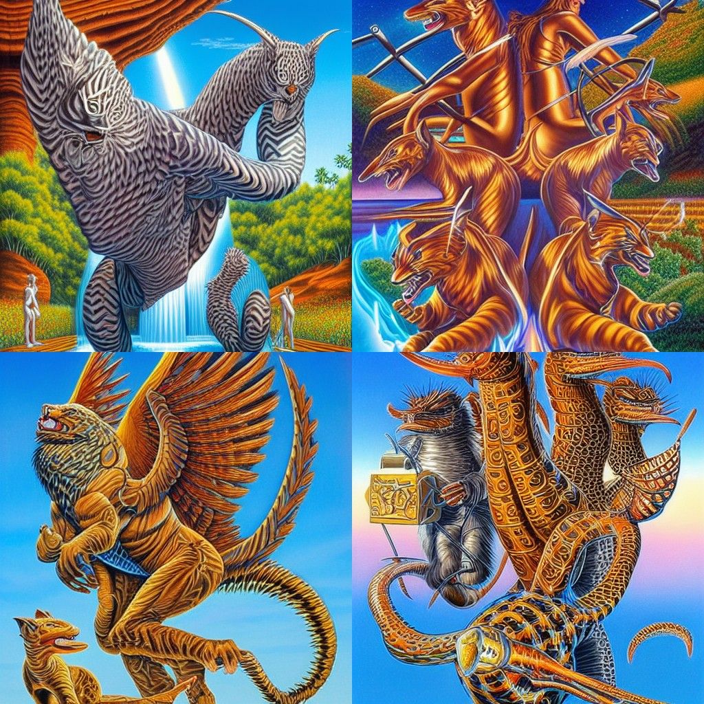 Surreal Floating Islands Landscape in Sci-Fi Style