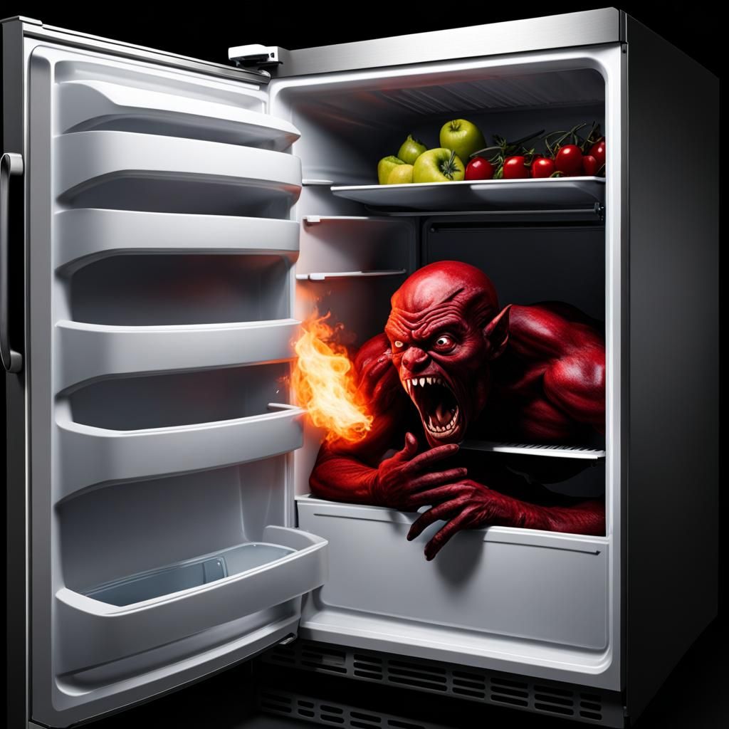 Man Versus Demon-Possessed Refrigerator