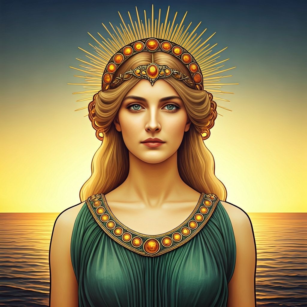 Electryone: Art Nouveau Goddess Welcomes Sunrise