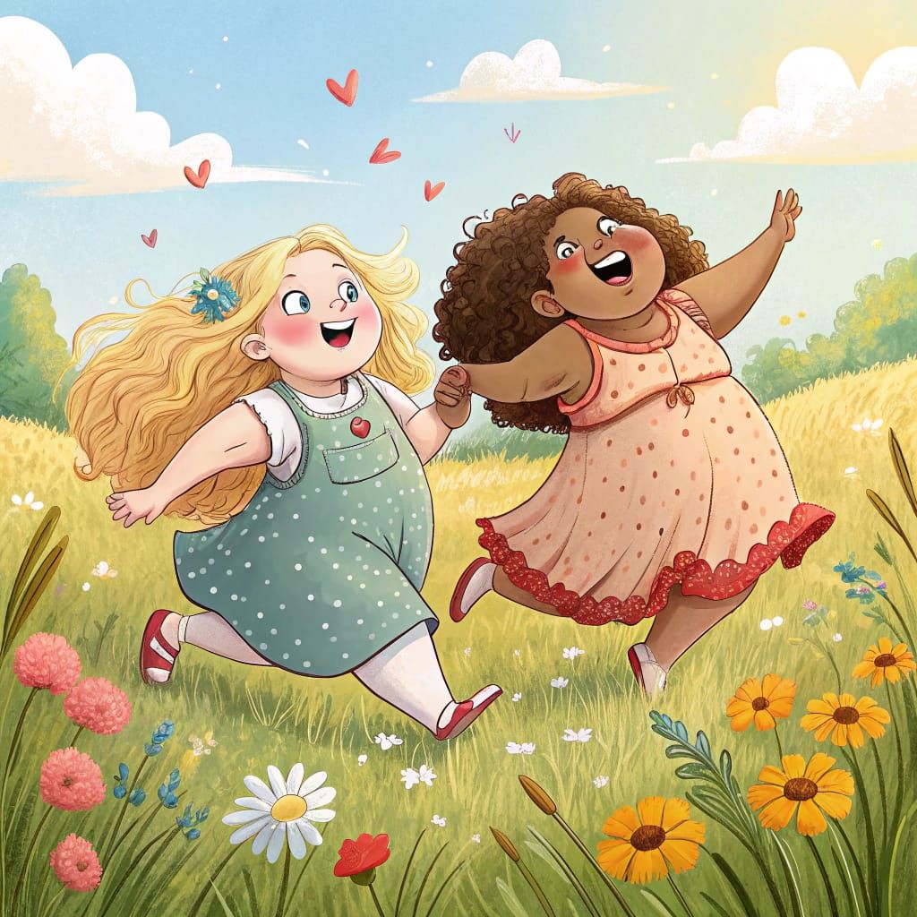 Two Young Girls Enjoying Summer in Southern France