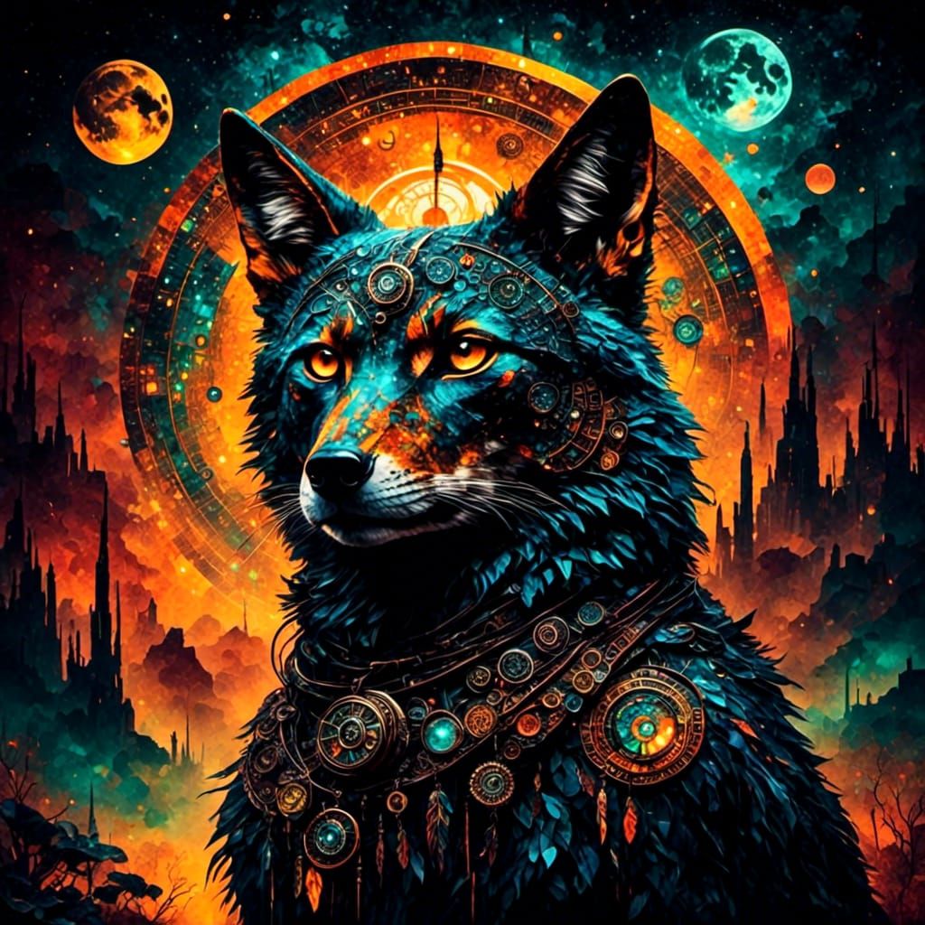 Mystical Navajo Skinwalker Digital Art