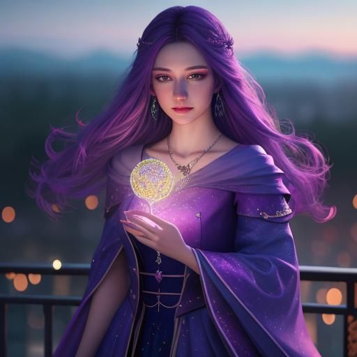 Teen Wizard in a Colorful, Hyperrealistic Style